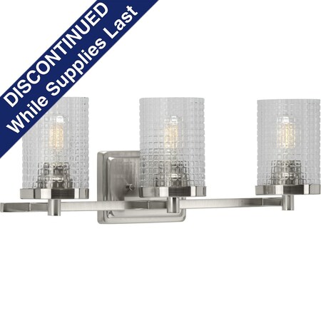 Progress Lighting Fawcett Collection Brushed Nickel Three-Light Bath P300270-009